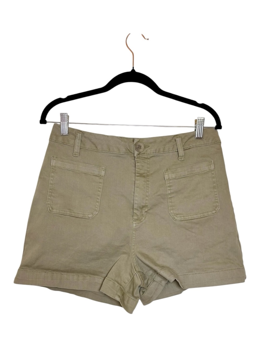 OAT NY Sage Green High Rise Shorts Preppy Minimalist Casual Size 10